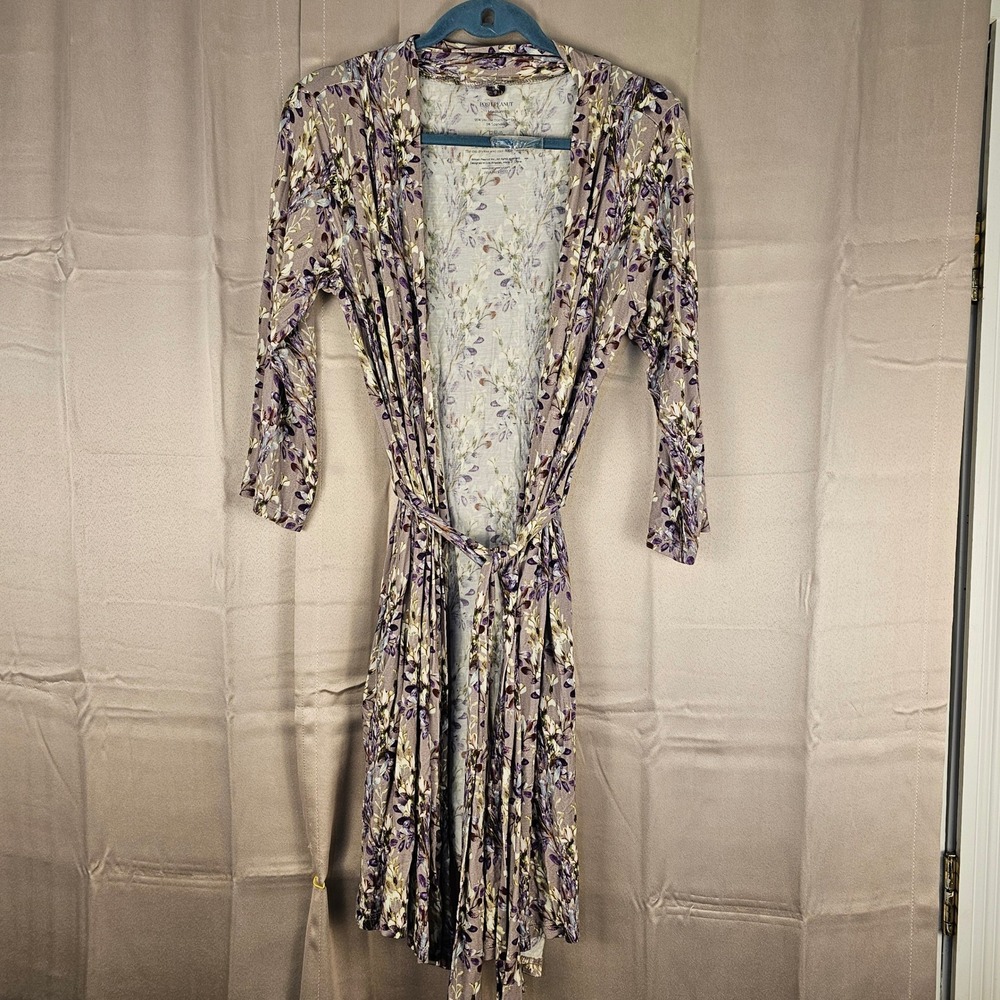 Posh Peanut Womens Trinity Floral Bamboo‎ Mommy Robe Medium